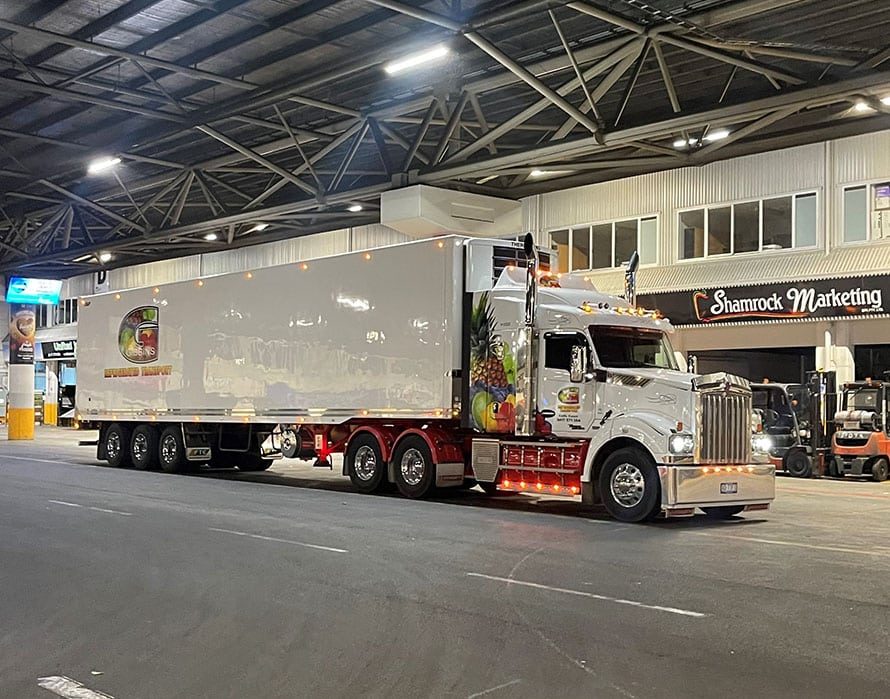 White Trailer Truck — Wholesale Food in Coffs Harbour, NSW
